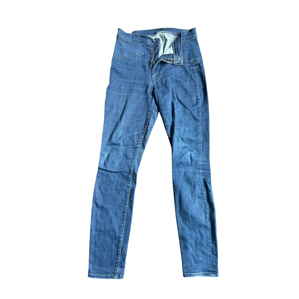 MOTHER The Blade Swooner High Rise Skinny Jeans Dark Blue Path to Paradise 27 - Picture 3 of 11